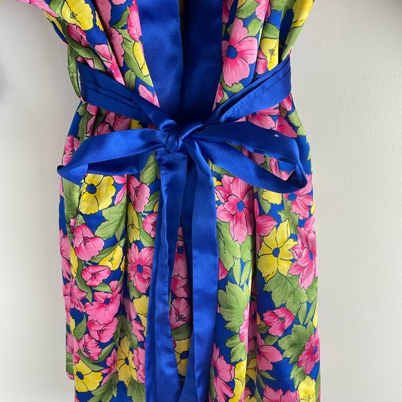 Women’s 2 Piece Contessa Di Roma Nightgown & Wrap Robe Flowered - Picture 4 of 12